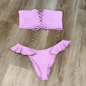 MONTCE SWIM Lilac Micro Scrunch Top & Bottom